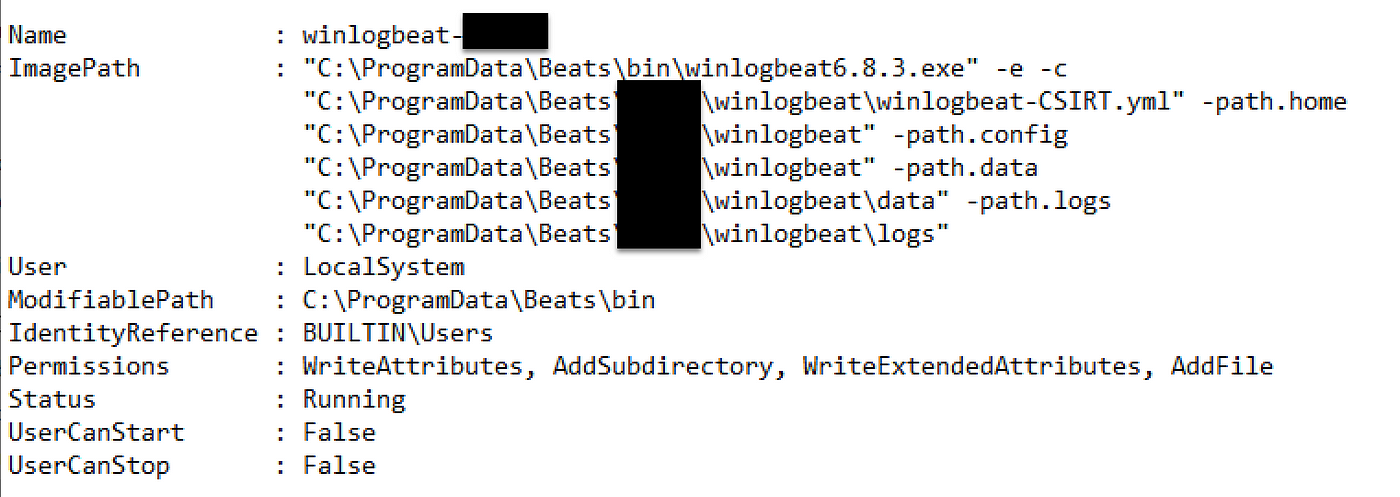 Service configuration